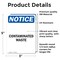 Signmission Contaminated Waste, 3.5 in W x Rectangle, Vinyl Decal OS-2PACK-NS-D-35-V-10811 - alternate 5